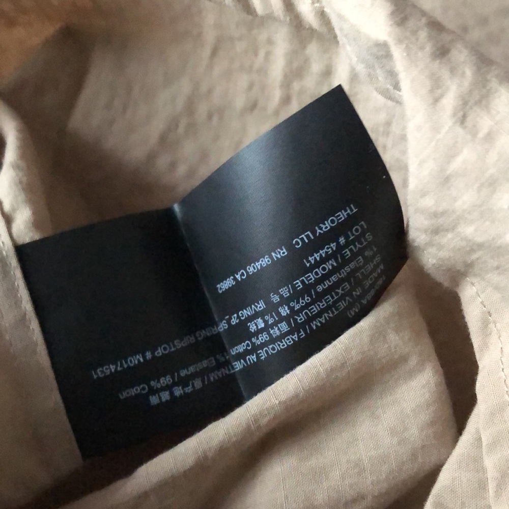 THEORY (L) Irving 2P Beige Stone Spring Ripstop - Picture 10 of 15